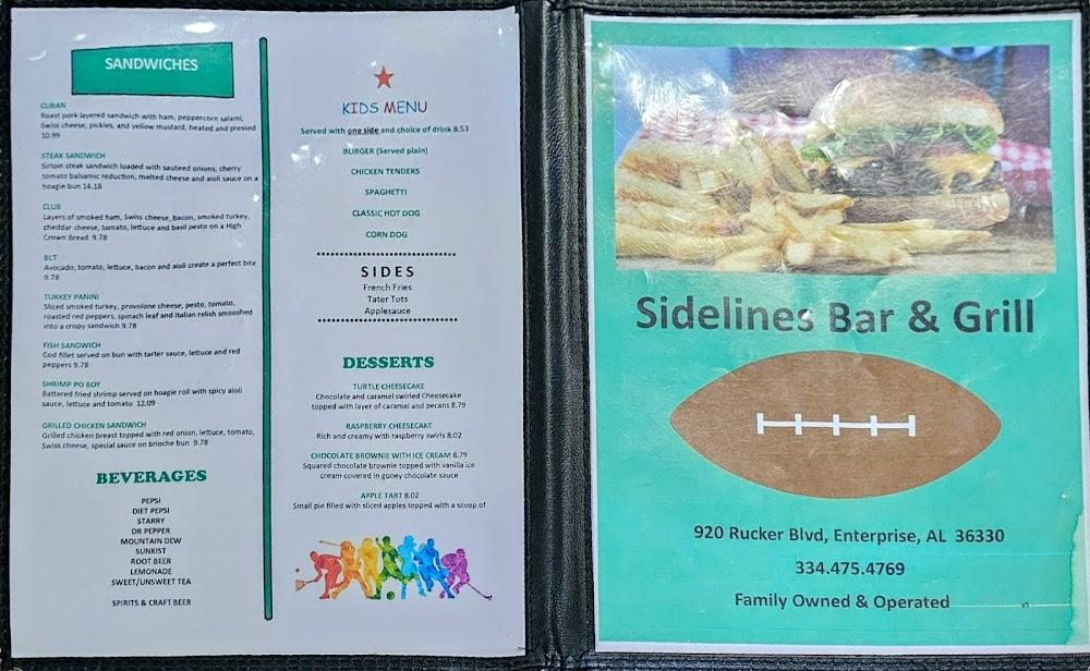 Sidelines Bar & Grill Menu image 2